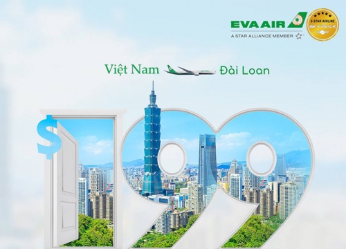 Vé máy bay EVA Air đi Đài Loan khuyến mãi