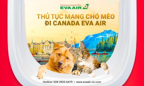Hướng dẫn thủ tục mang chó mèo đi Canada bằng EVA Air từ A-Z