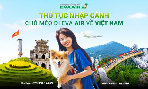 Thủ tục nhập cảnh chó mèo đi máy bay EVA Air về Việt Nam