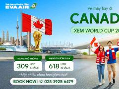 Vé máy bay đi Canada xem World Cup 2026 giá rẻ - EVA Air