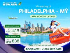 Vé máy bay đi Philadelphia xem World Cup 2026 - EVA Air