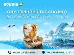 Quy trình thủ tục chó mèo bay EVA Air tại sân bay Việt Nam