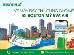 Dịch vụ đặt vé máy bay thú cưng chó mèo đi Boston Mỹ EVA Air
