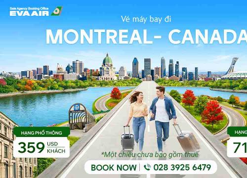 Vé máy bay đi Montreal EVA Air