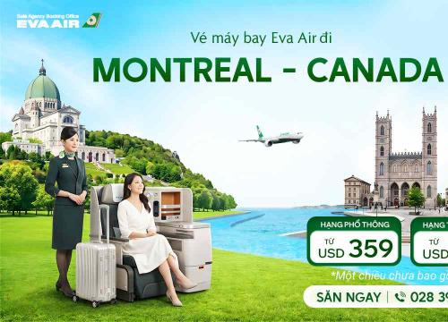 Vé máy bay đi Montreal hãng EVA Air