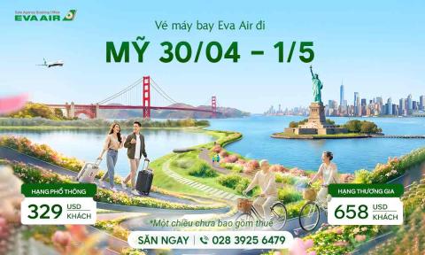 Vé máy bay đi Mỹ 30/04 – 1/5 giá rẻ
