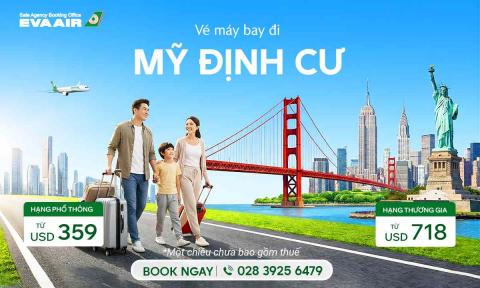 Vé máy bay đi Mỹ định cư