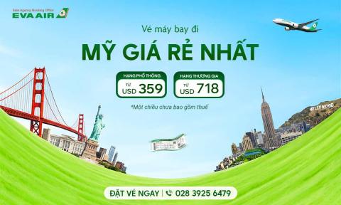 Vé máy bay đi Mỹ giá rẻ nhất