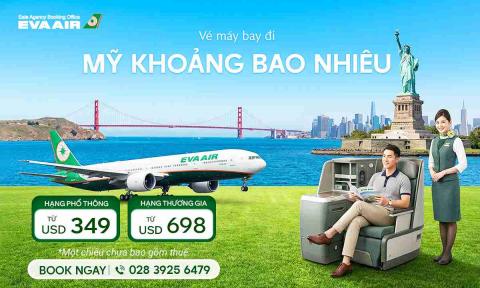 Vé máy bay đi Mỹ khoảng bao nhiêu