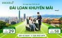 Vé máy bay EVA Air đi Đài Loan khuyến mãi