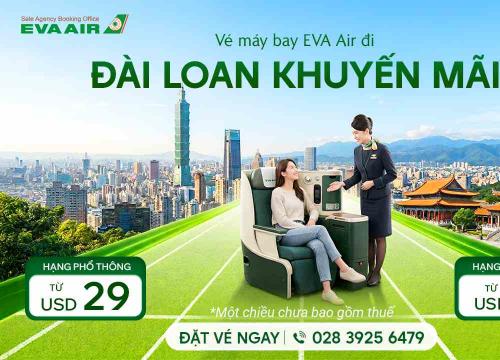 Vé máy bay EVA Air đi Đài Loan khuyến mãi