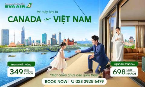 Vé máy bay từ Canada đi Việt Nam