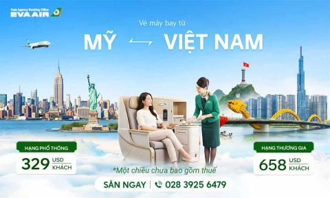 Vé máy bay từ Mỹ về Việt Nam giá rẻ