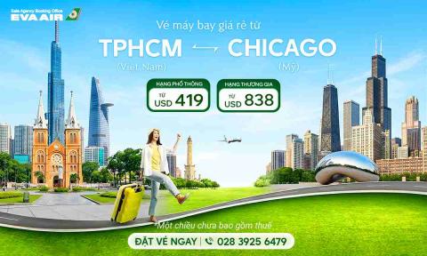 Vé máy bay từ TP.HCM đi Chicago giá rẻ