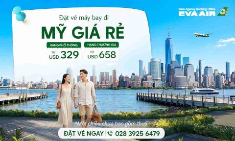 Đặt vé máy bay đi Mỹ giá rẻ