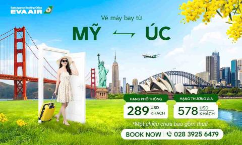 Vé máy bay từ Mỹ sang Úc