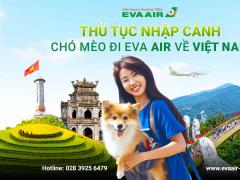 Thủ tục nhập cảnh chó mèo đi máy bay EVA Air về Việt Nam