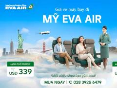 Giá vé máy bay đi Mỹ hãng EVA