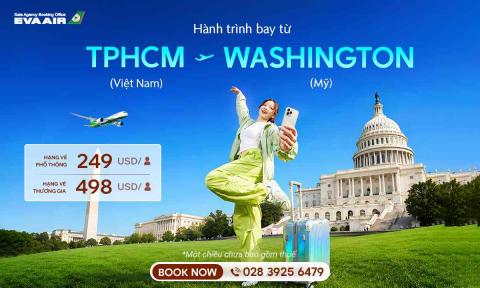 Hành trình bay từ TP.HCM đi Washington