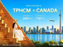 Hành trình bay từ TP.HCM đi Canada