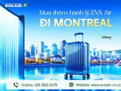 Mua thêm hành lý EVA Air đi Montreal - Canada