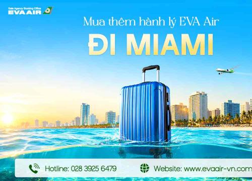 Mua Thêm Hành Lý EVA Air Đi Miami - Mỹ