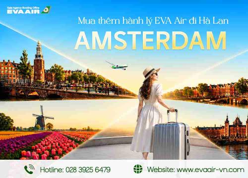 Mua Thêm Hành Lý EVA Air Đi Amsterdam - Hà Lan