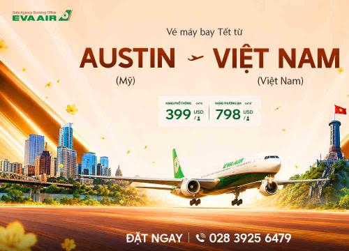 Vé Máy Bay Tết Từ Austin Về Việt Nam Giá Rẻ
