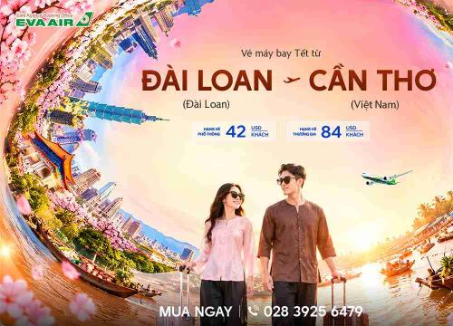 Vé Máy Bay Tết Từ Đài Loan Về Cần Thơ Giá Rẻ