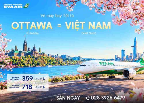 Vé Máy Bay Tết Từ Ottawa Về Việt Nam Giá Rẻ