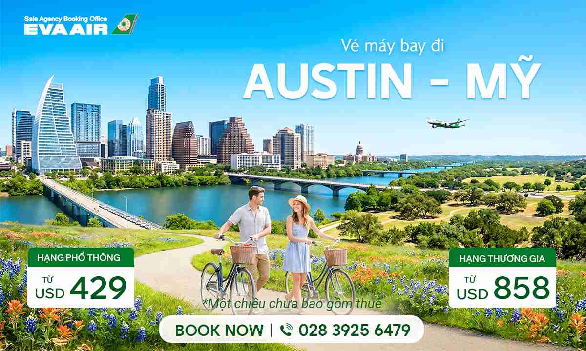 Vé máy bay EVA Air đi Austin