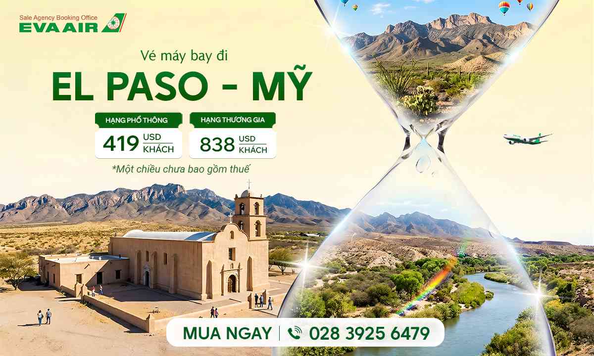 Vé máy bay EVA Air đi El Paso