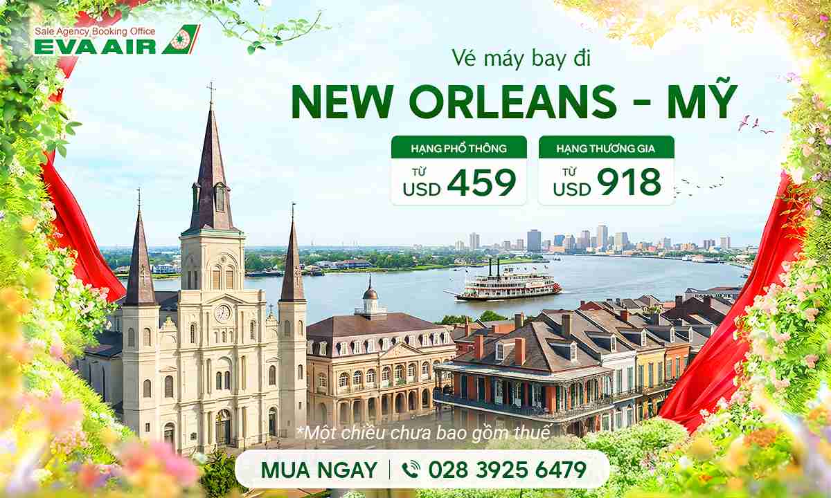 Vé máy bay đi New Orleans