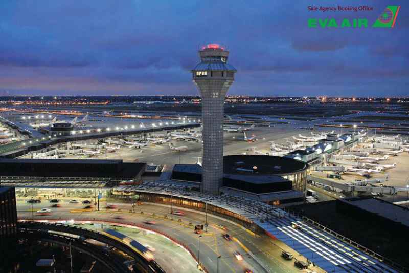 đổi vé máy bay EVA Air đi Mỹ