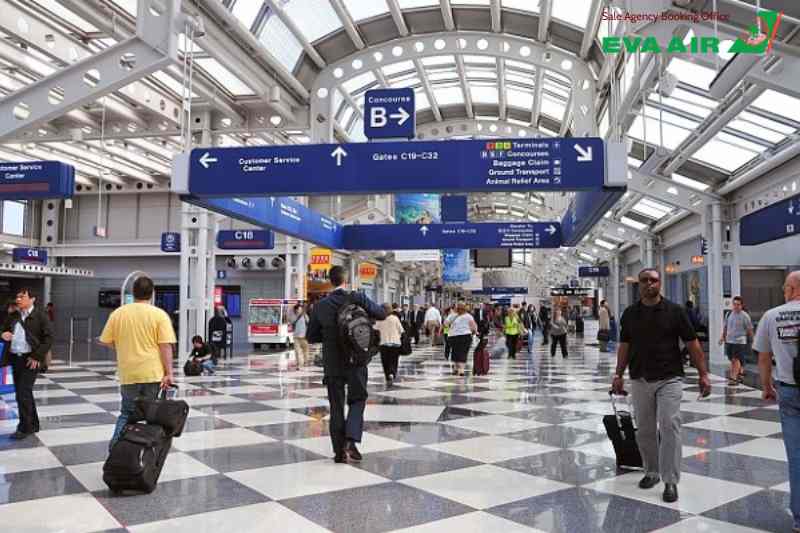 đổi vé máy bay EVA Air đi Mỹ