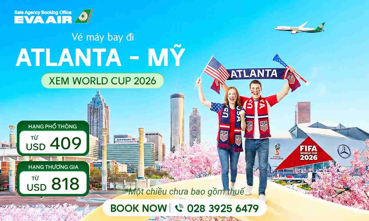 vé máy bay đi Atlanta xem World Cup 2026
