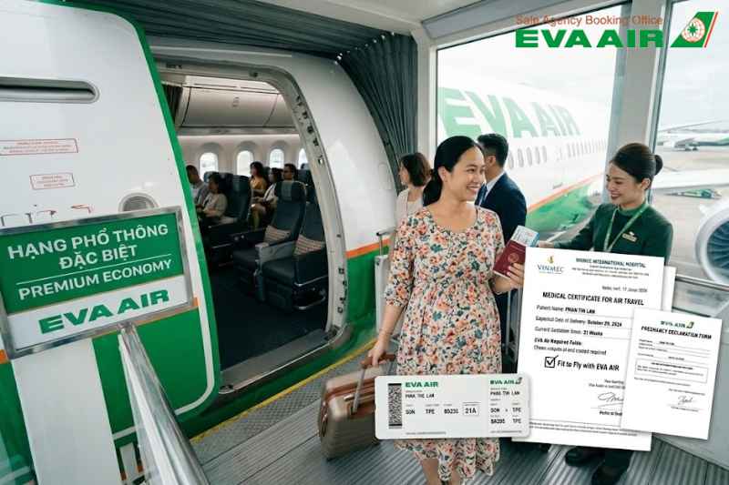 Khi làm thủ tục EVA Air bà bầu cần giấy gì?