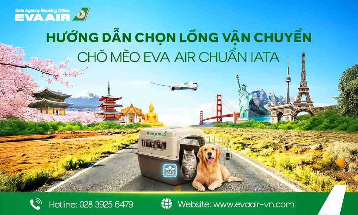 lồng vận chuyển chó mèo EVA Air,tiêu chuẩn lồng IATA EVA Air, kích thước lồng đi máy bay EVA Air, lồng vận chuyển thú cưng ký gửi eva air, chuồng vận chuyển thú cưng đi máy bay eva air, lồng vận chuyển động vật cảnh EVA Air