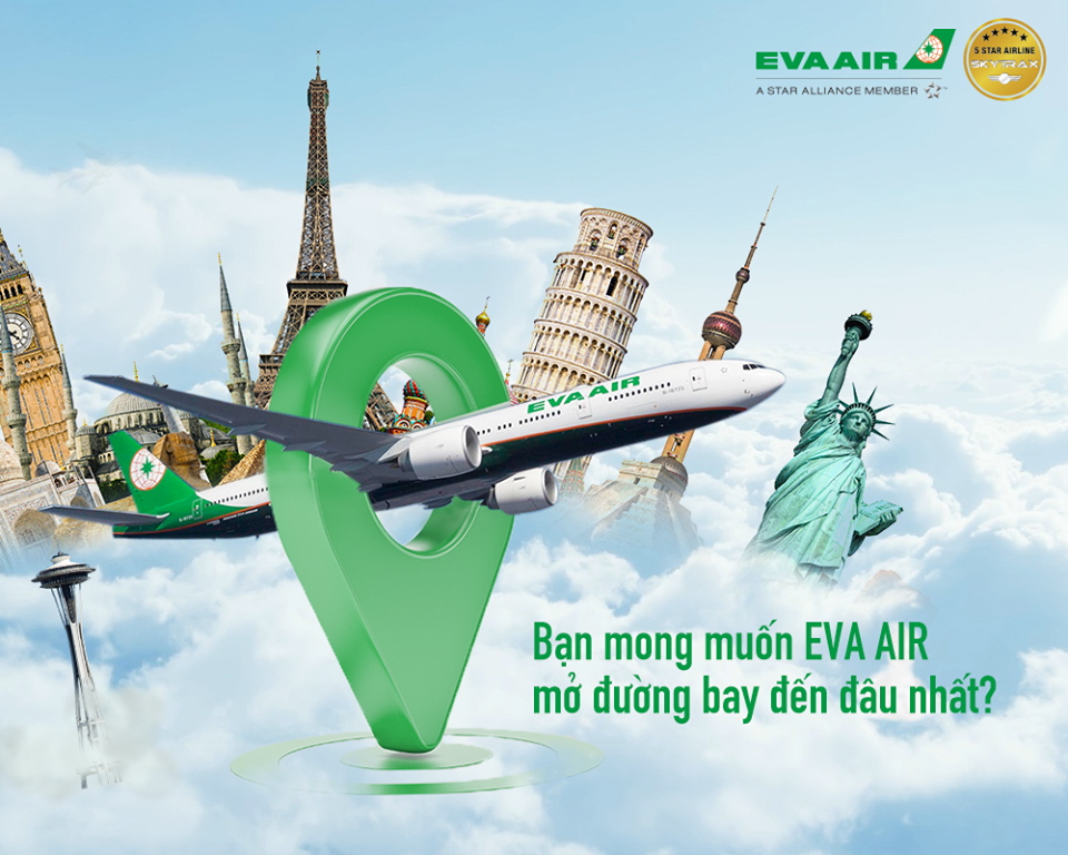 Eva Air và các đường bay đến Nhật