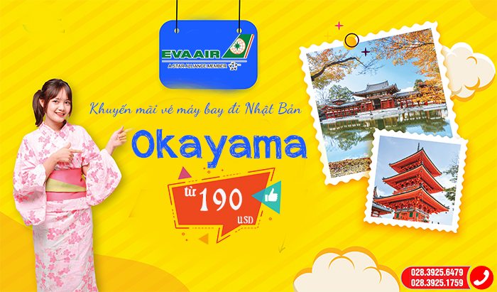Vé máy bay đi Okayama – Khuyến mãi cực tốt
