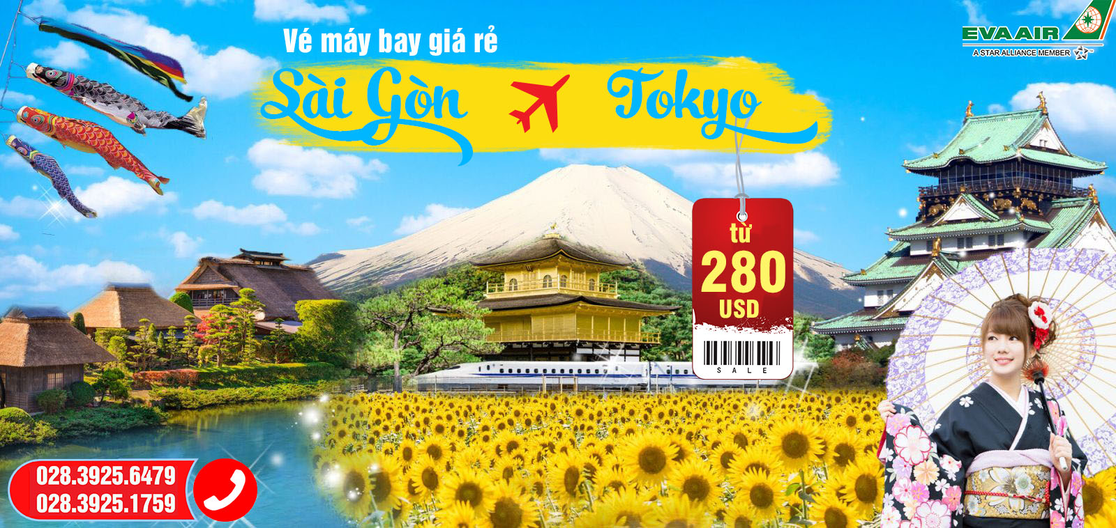 Vé máy bay từ Sài Gòn đi Tokyo giá rẻ nhất