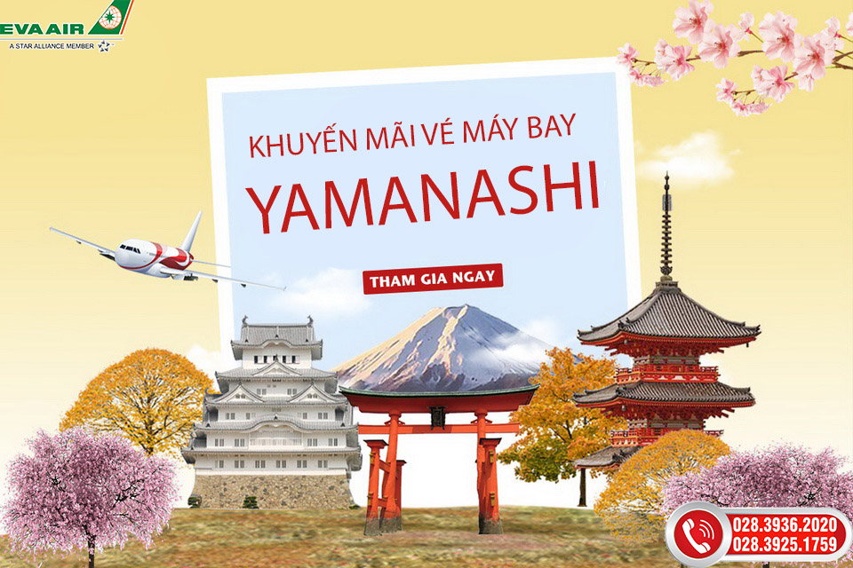 vé máy bay đi Yamanashi – Đang khuyến mãi