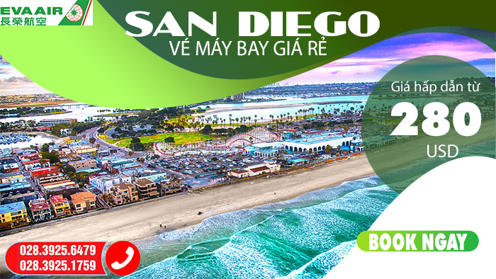 Vé máy bay EVA Air đi San Diego giá rẻ