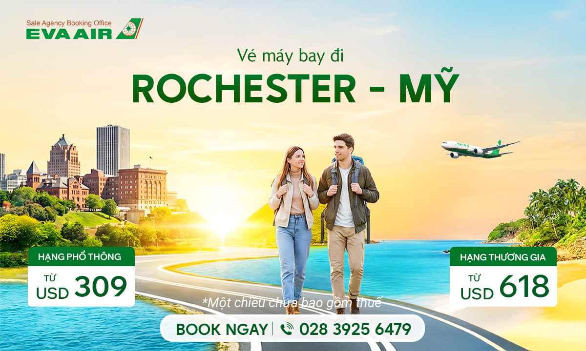 vé máy bay giá rẻ đi Rochester