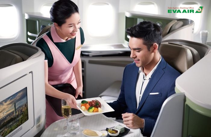 Suất ăn EVA Air trên không