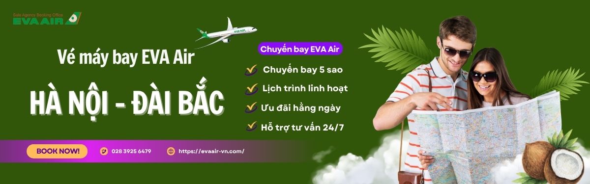 Đặt vé Hà Nội Đài Bắc EVA Air