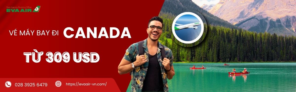 Đặt vé đi Canada Eva Air