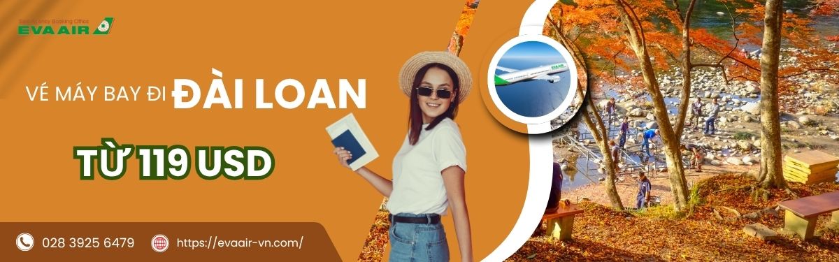 Đặt vé đi Đài Loan EVA Air
