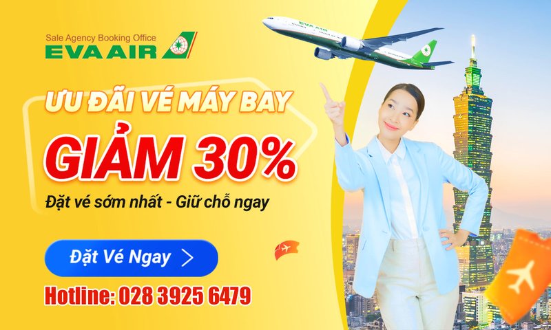 Ưu đãi vé máy bay EVA Air