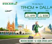 Vé máy bay từ TP.HCM đi Dallas giá rẻ - EVA Air